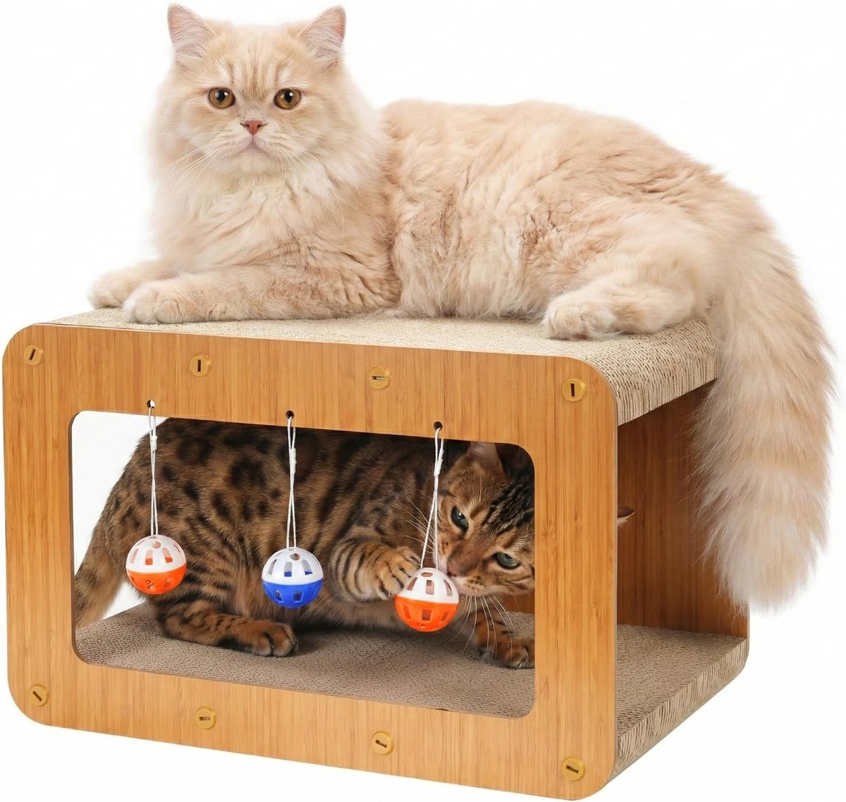 Avont 2-in-1 Cardboard Cat Scratcher House