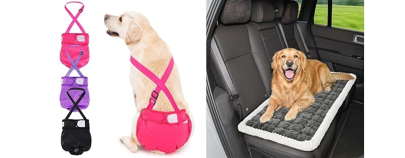 Avont Female Dog Diapers + Back Seat Bed, No. 2